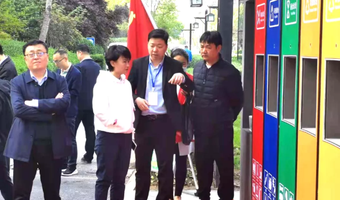 濮阳市华龙区领导莅临欧宝(中国)未来路垃圾分类项目参观考察